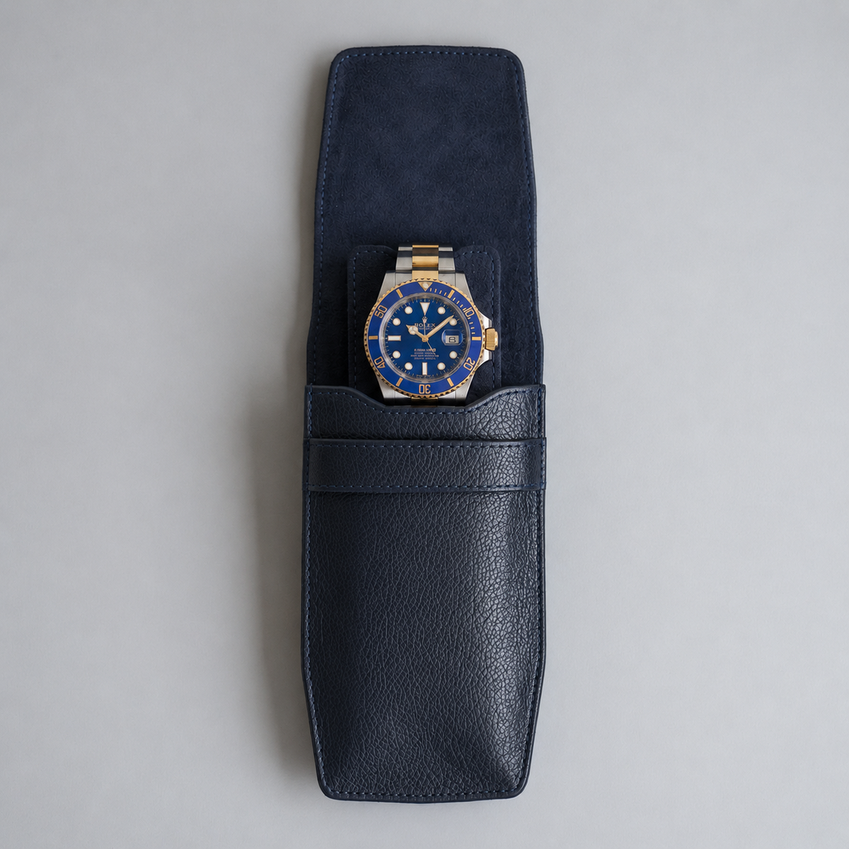 OFL Watch Pouch – Navy Blue Leather