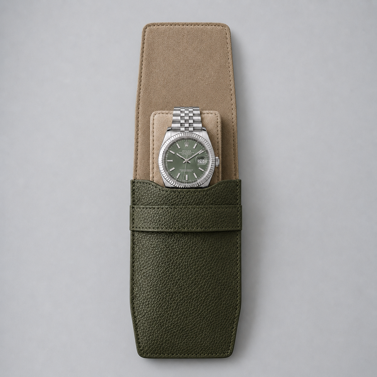 OFL Watch Pouch – Olive Green Leather