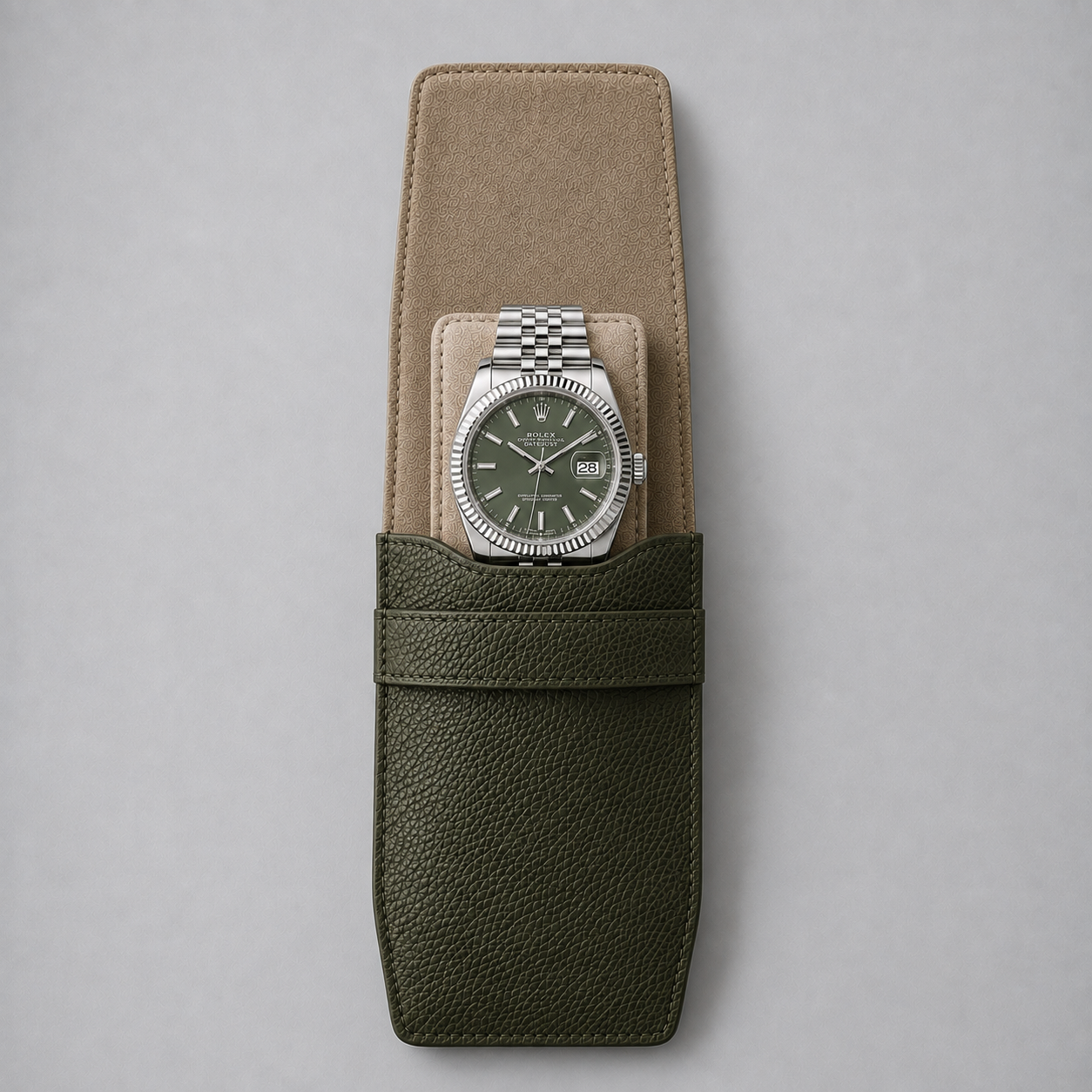OFL Watch Pouch – Olive Green Leather