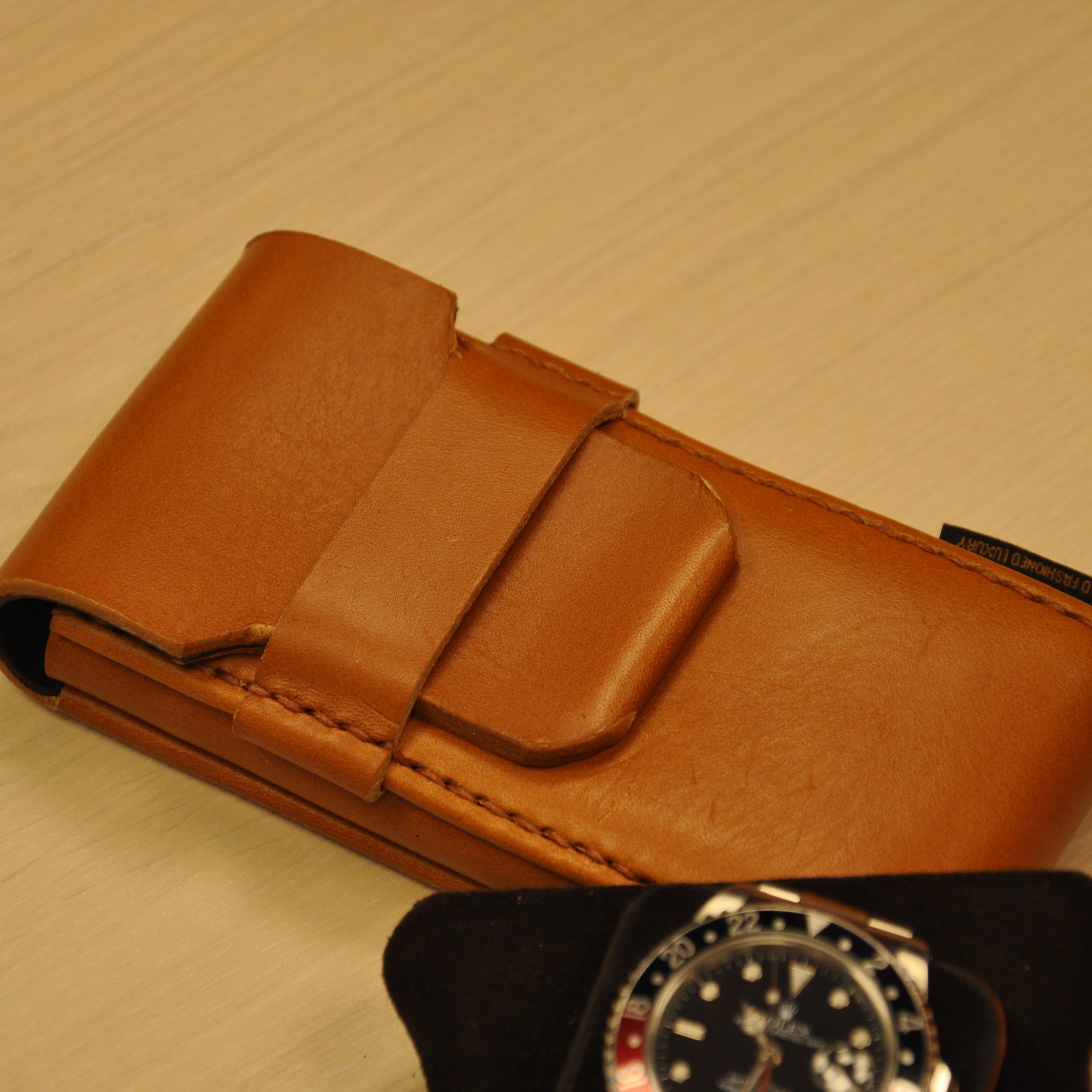 Cliff’s Watch Pouch – Cognac Bridle Leather