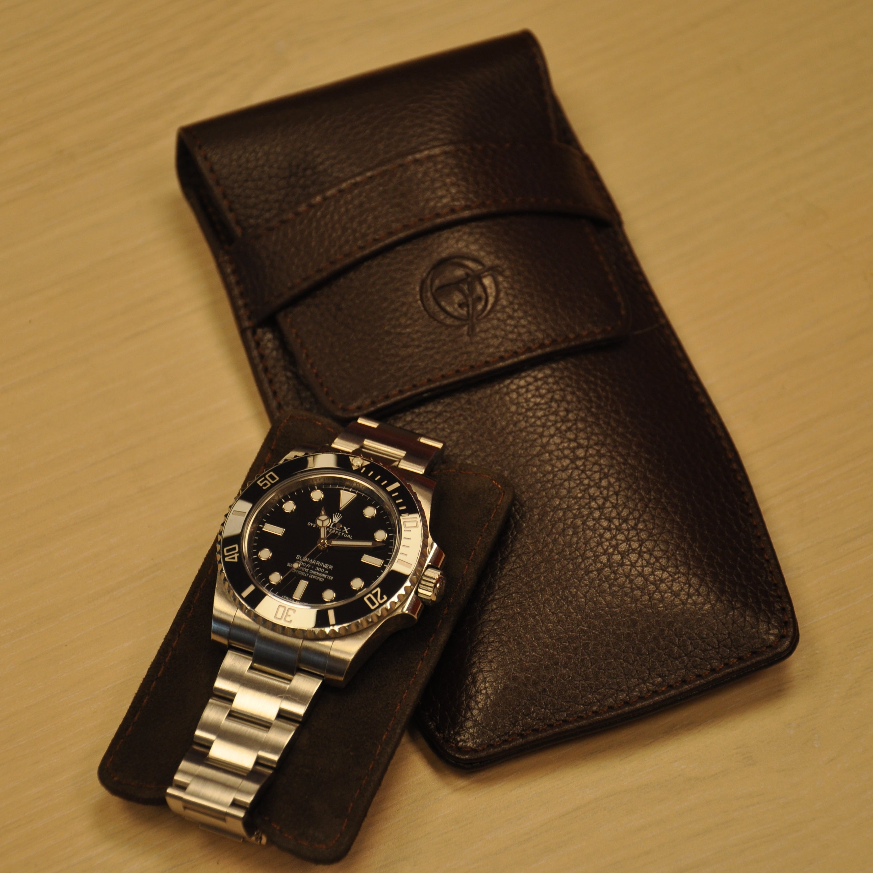 OFL Watch Pouch – Espresso Brown Leather